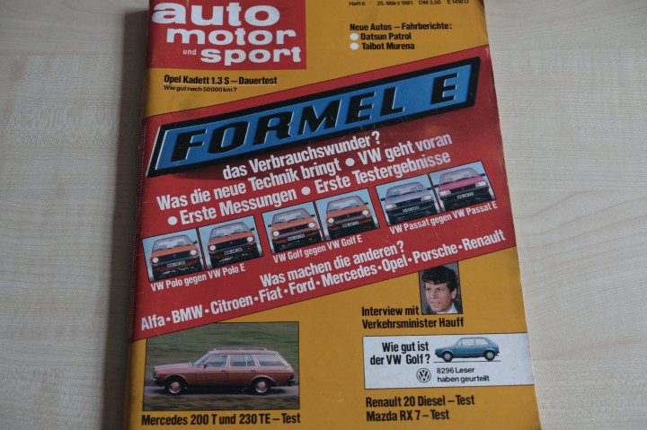 Deckblatt Auto Motor und Sport (06/1981)